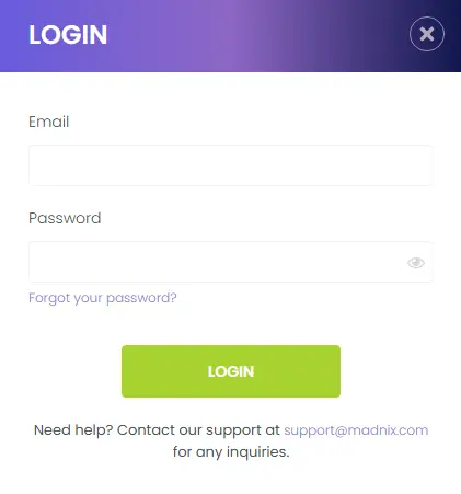 Données Demandées MADNIX CASINO
